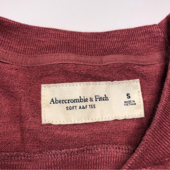 Abercrombie & Fitch Red Soft Long Sleeve Top Small - Picture 4 of 4